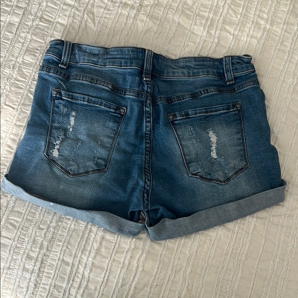Denim Distressed Women Jean Shorts - Picture 2 of 4
